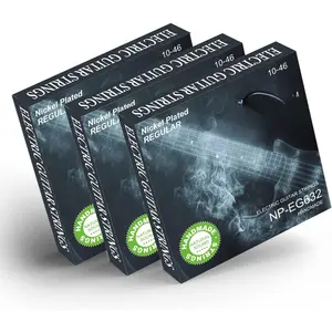 Electric Guitar Strings  Nickel Plated Hex Steel Colorful Ball End-3 Packs-6 String-Regular 10-46