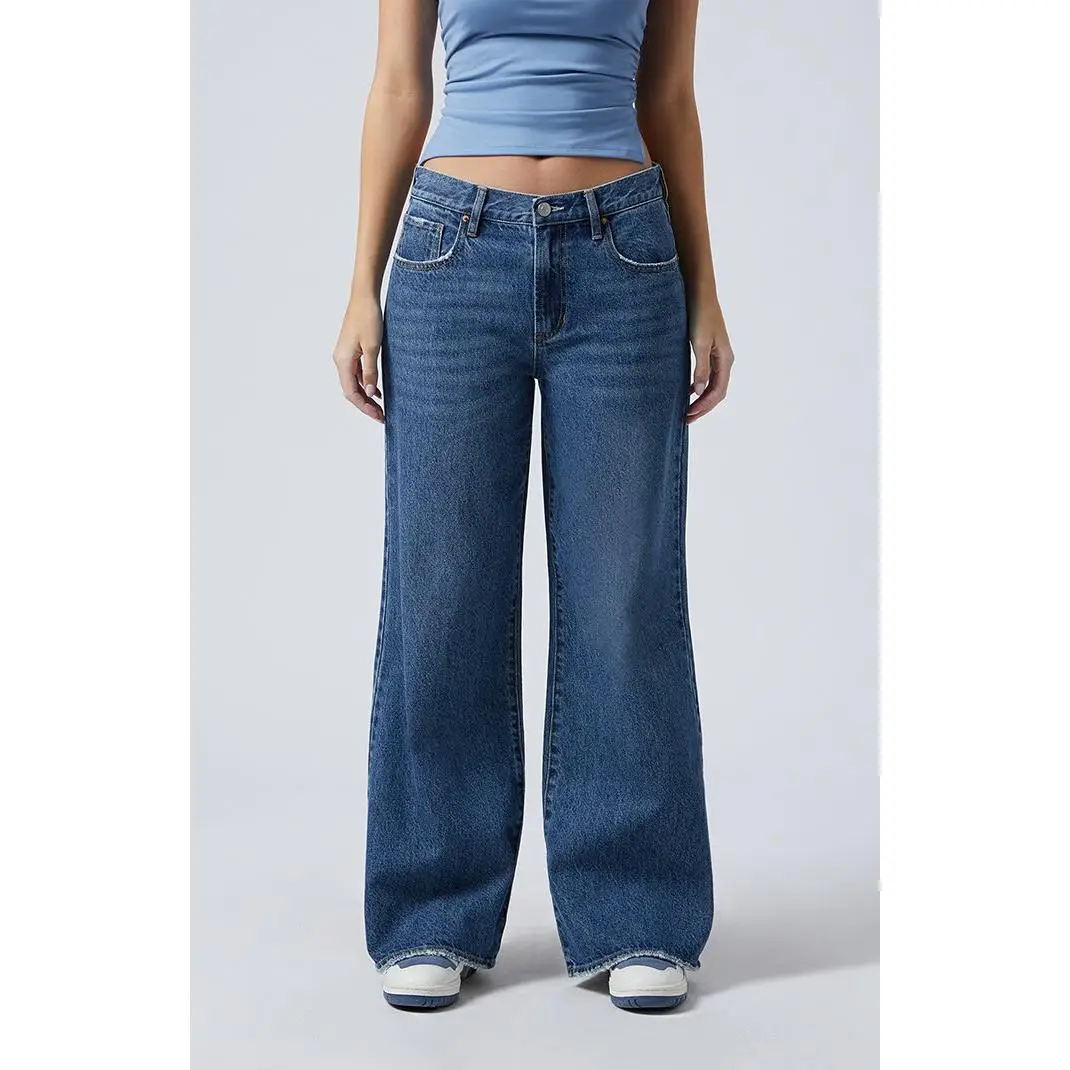 Pacsun Women's Lena Low Rise Super Baggy Jeans Dark Indigo