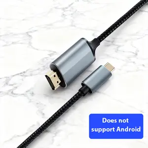 2026-Lulaven USB C to HDMI Cable 4K 60Hz Gold-Plated Plugs Aluminum HDR Type-C to HDMI 2.0 Cord for iPhone 15/16 MacBook iMac iPad Pro Galaxy 6ft Screen Mirroring Adapter, Accessories, Devices