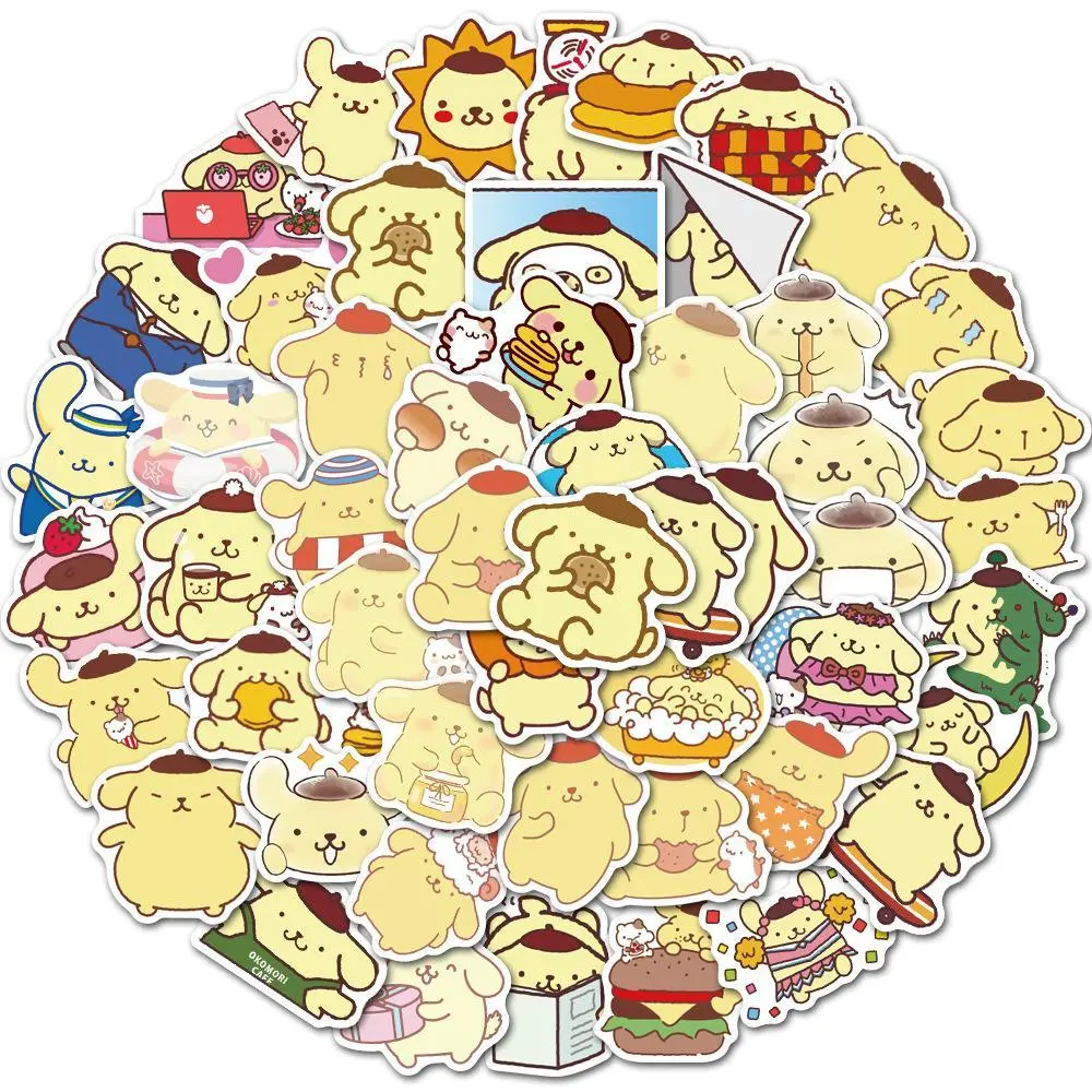 50 Sanrio Pompompurin Waterproof Vinyl Stickers DIY Stickers for Water Bottles and Laptops