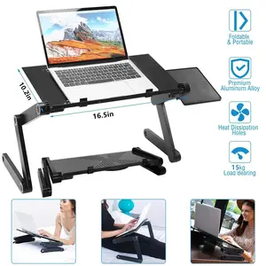 360° Rotatable Adjustable Laptop Lap Desk - Portable, Foldable, Multifunctional for PC Notebooks