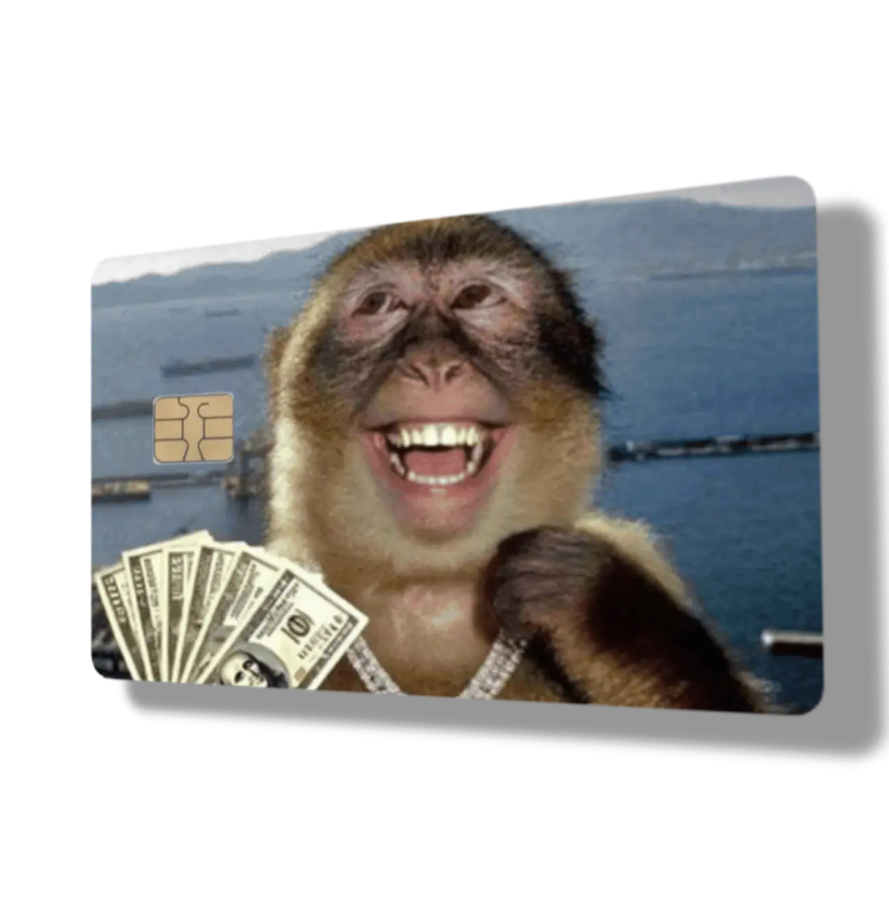 Monkey Money Meme Debit Card or Credit Card Sticker