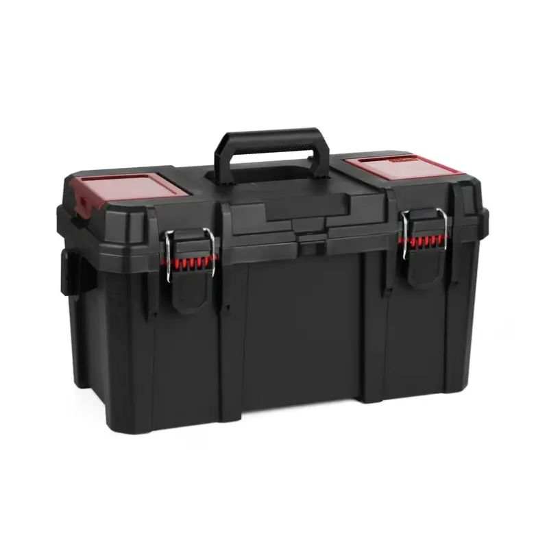 19-Inch Toolbox with Small Parts Organizer, Heavy-Duty Resin Tool Storage