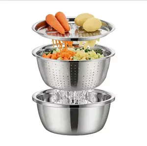 Stainless Steel Multi-Functional Bowl Set