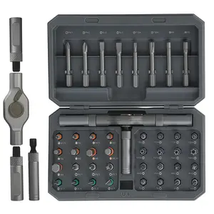 Family Repair Tool Set, 42-In-1 Magnetic Multipurpose Screwdriver Kit, Innovative Ratchet Design, Detachable Self-Assembly Precision Tools