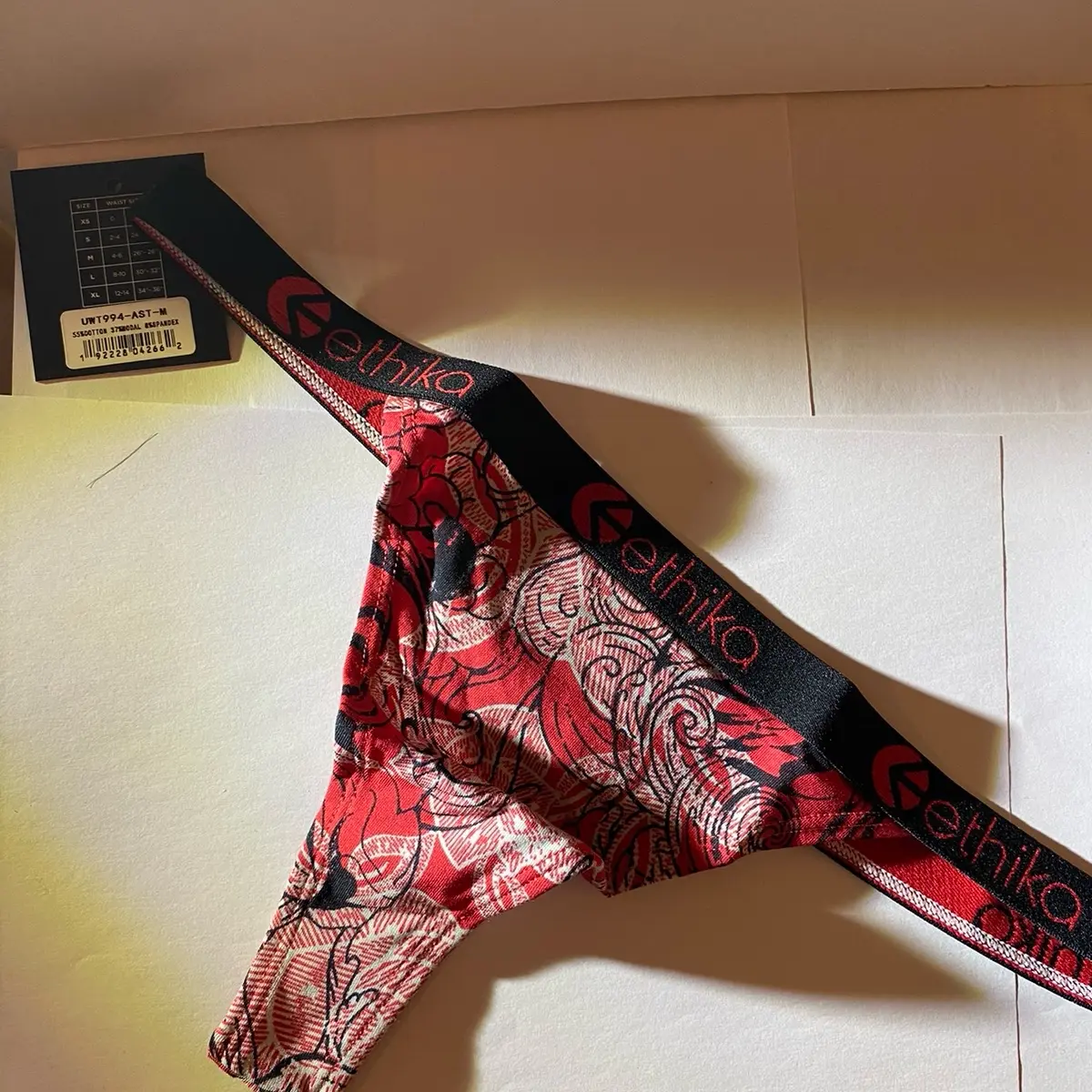 Ethika Red/Black mixed colored Thong Underwear
