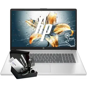 HP 17 Laptop, 17.3" HD+ LED Anti-Glare Touchscreen Business Laptop Computer, Windows 11 Home,Up to 32GB RAM,Up to 2TB SSD, AMD Ryzen 5 Processor, AMD Radeon Graphics, Numeric Keypad, Earphones, Silver
