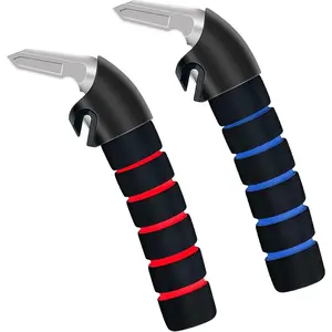 Car Door Handle for Elderly - Auto Grab Handles - Bar Car Handle for Elderly & Seniors & Handicap Standing Mobility Safety Tip to Help Get Out(Blue and Red)