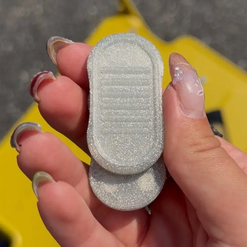 Silver and Gold Pro Slider Fidget with Case - Interchangeable Textures