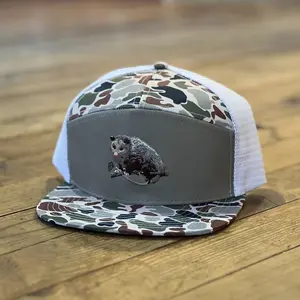 Treed Possum "PAPAflage" Grey OSC 7 Panel PGS Hat