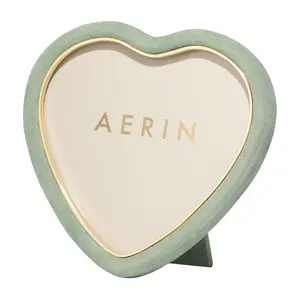 Valentina Sage Heart-Shaped Picture Frame