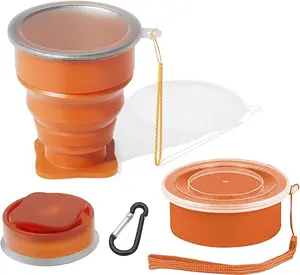 200ML Collapsible Cup - Silicone Foldable Cup-Expandable Folding Drinking Cup -Reusable Portable Mugs Cup For Travel