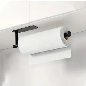 Self Adhesive Paper Towel Holder, Stainless Steel Wall Mounted Paper Towel Holder, Tissue Dispenser, Punch Free Bathroom Accessories for Bathroom Kitchen