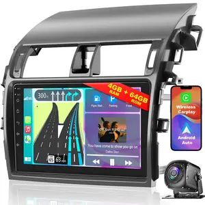 Android Radio for【Corolla 2009 2010 2011 2012 2013】9 inch Touchscreen with Wireless Carplay- Android Auto GPS WIFI BT 5.4 SWC DSP FM AHD Backup Camera