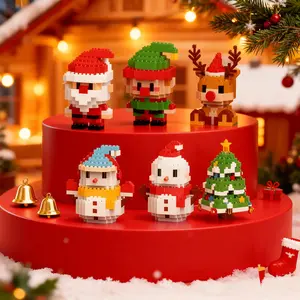 Christmas Building Block Toys for Kids Boys Girls Teens Christmas Stocking Stuffers Gifts Party Favors, Christmas Building Blocks Theme Decor, Mini Building Figures Indoor Outdoor Decor