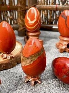 1PC Elegant Red Jasper  Egg Carving，Gift for Her, Desktop Decorations & Home Accent, Perfect Easter Present for Crystal Enthusiasts, Decorative Ornaments