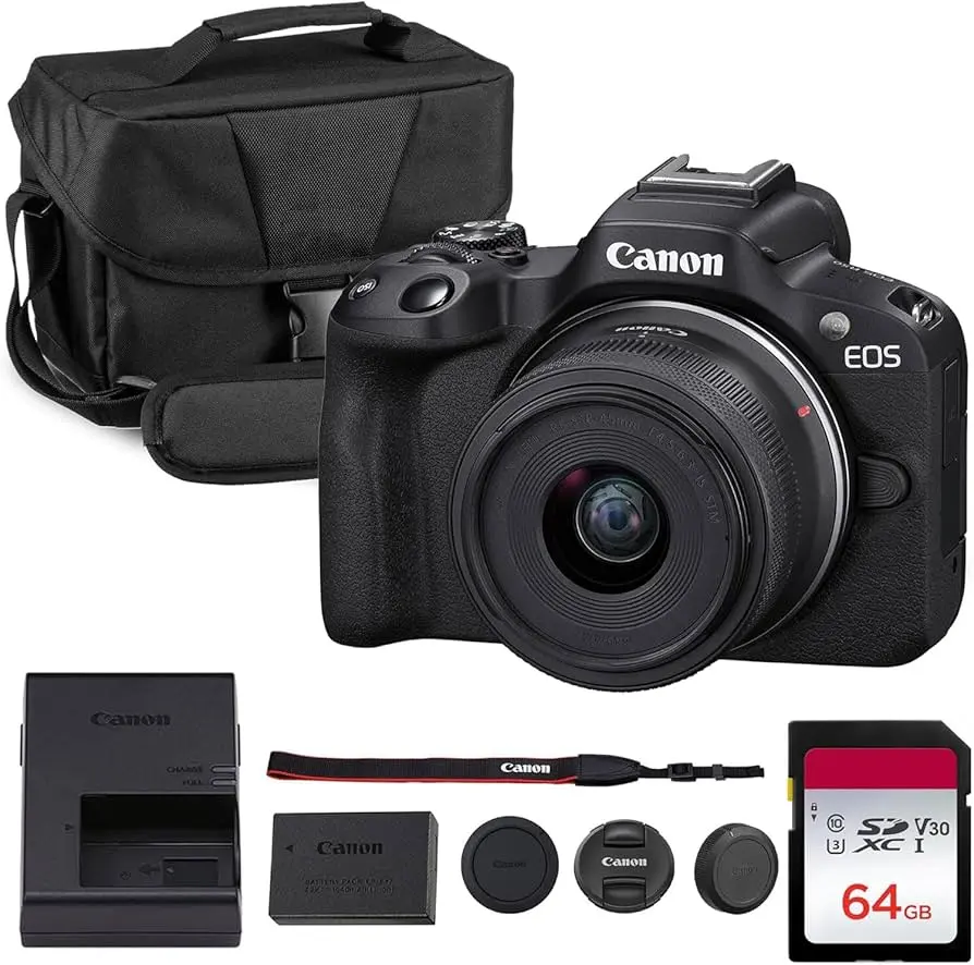 Canon EOS R50 APS-C Mirrorless Camera for Photography Enthusiasts, Compact Digital Camera for Daily Shooting