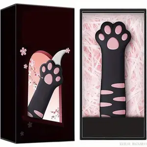 Cute Cat Claw Telescopic Box Knife - Foldable Art Knife, Alloy Steel Blade, Pink Black Cat Claw Design, Manual Storage Handle, Suitable for Sealing, Cutting, and Handicrafts - Decorative Gift Packaging Tool, Fun Kitchen Utensils, Durable anXXALUE BAZAAR11
