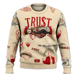 Sweatshirt To Match Dunk Low Strawberry Waffle - Snake Trust No One All Over Print