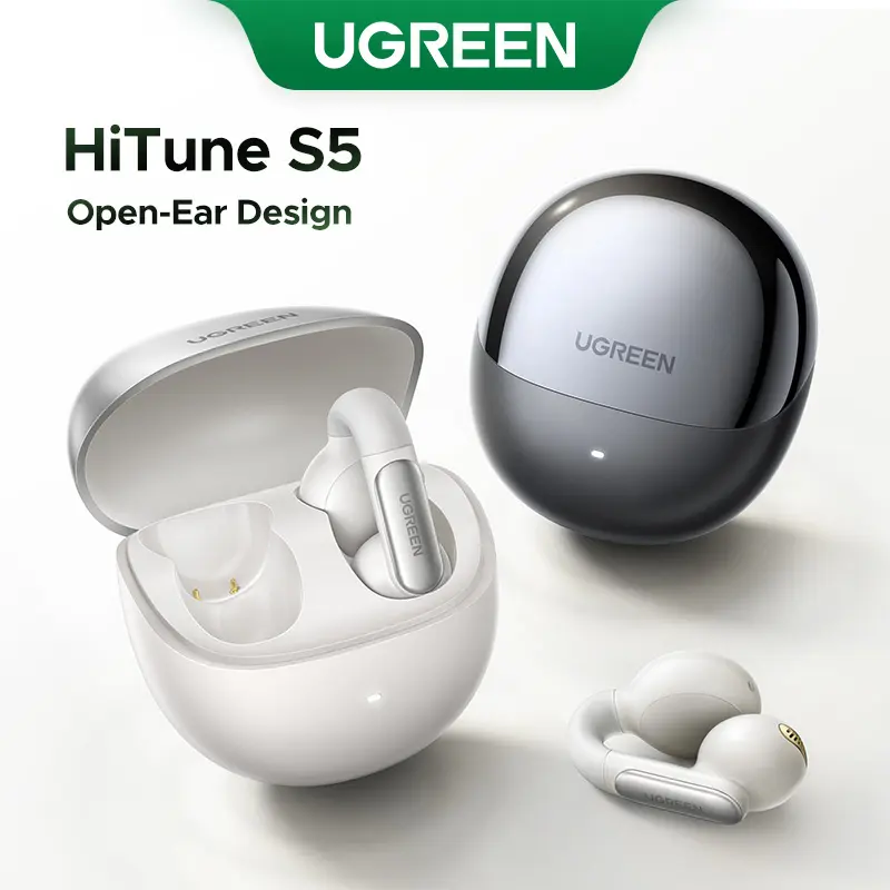 UGREEN S5 Open-Ear Bluetooth Headphones - Portable Audio, Waterproof IPX5, Noise Reduction Call Function, 24H Battery Life, Over Ear, PC & Laptop Compatible Casual Headphones - DealsForYouDays TikTokShopBackToSchool