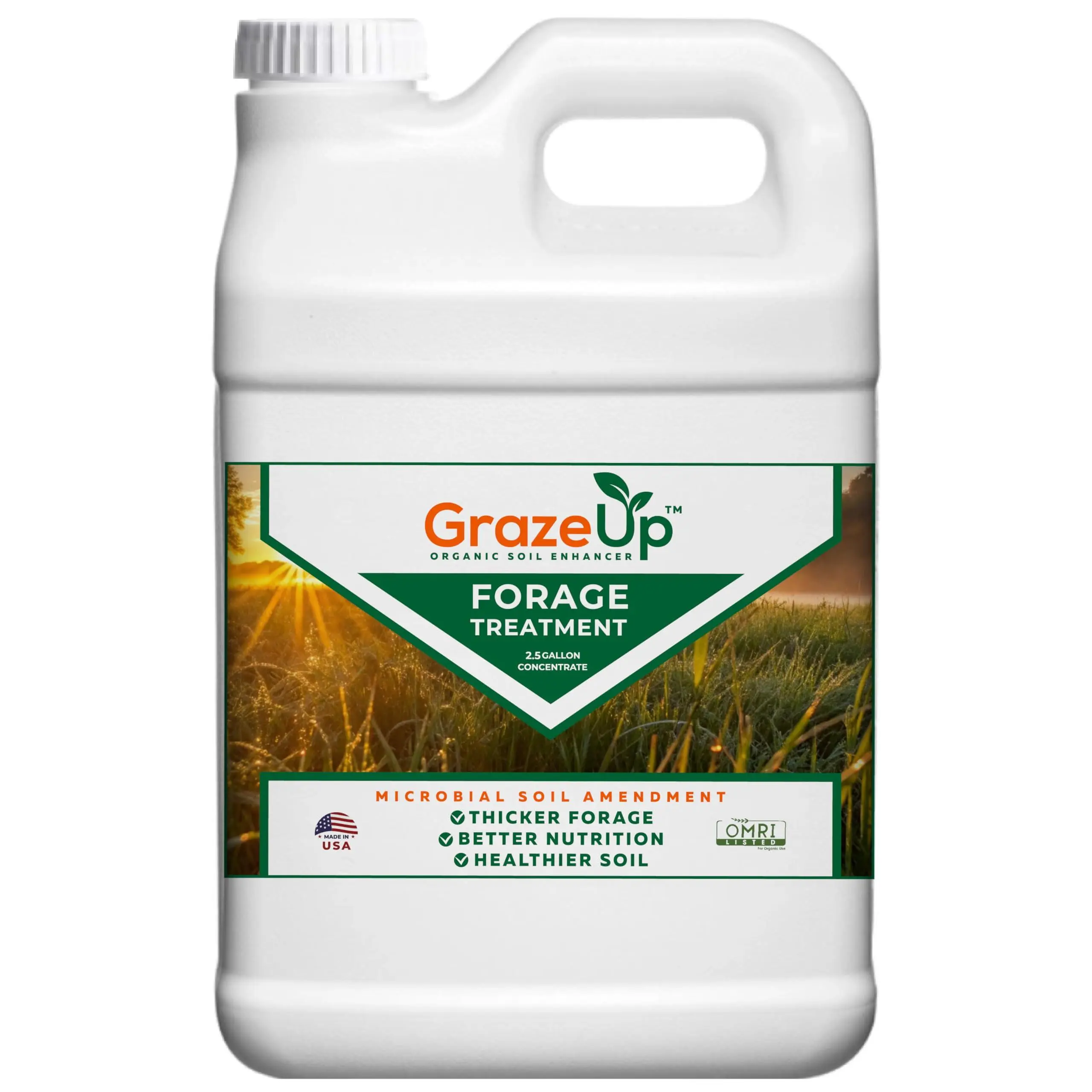 Graze Up Microbial Soil Amendment – Boosts Pasture & Forage Growth, Improves Soil Health & Root Development – Made in USA