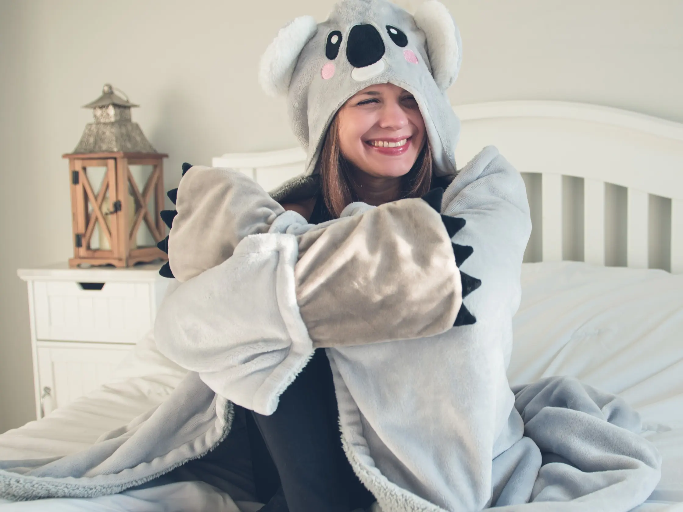Thnapple Original Authentic Koala Wearable Hooded Blanket 60Wx49L