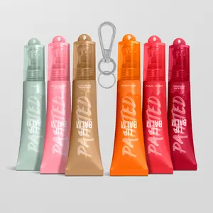 6 Lip Balm Bundle - Tinted Hydrating Lip Treatment Full Collection | Moisturizing & Long-Wearing Non-Sticky Set with Keychains 15mL