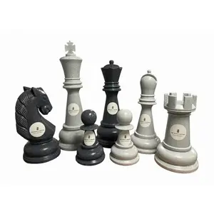 MegaChess Personalized 38" Perfect Chess Set | Light And Dark Gray