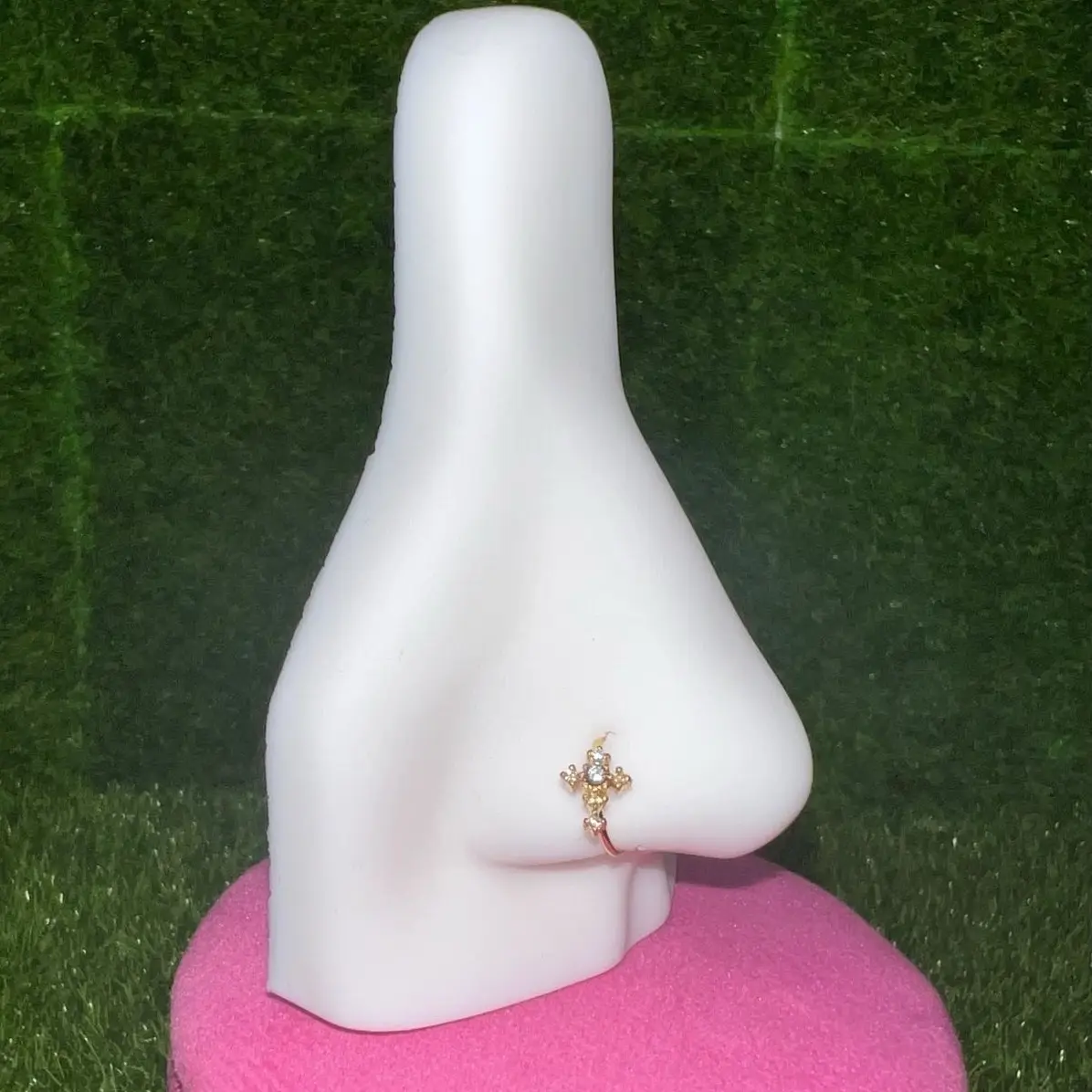 Cross Nose Hoop