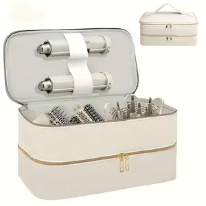 Travel Carrying Case for Hair Dryer Shark Flexstyle FlexFusion Airwrap Brush Double-Layer Hair Accessories Tools Storage Bag for Revlon Hairdryer Styler Organizer