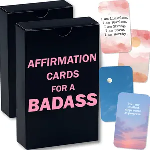 100 Affirmation Cards for a Badass - Daily Motivational Birthday Gifts for Women, Best Friend, Self Care, Her, Sister, Daughter, Mom and More (Limitless Sky+ Sunset Waves)