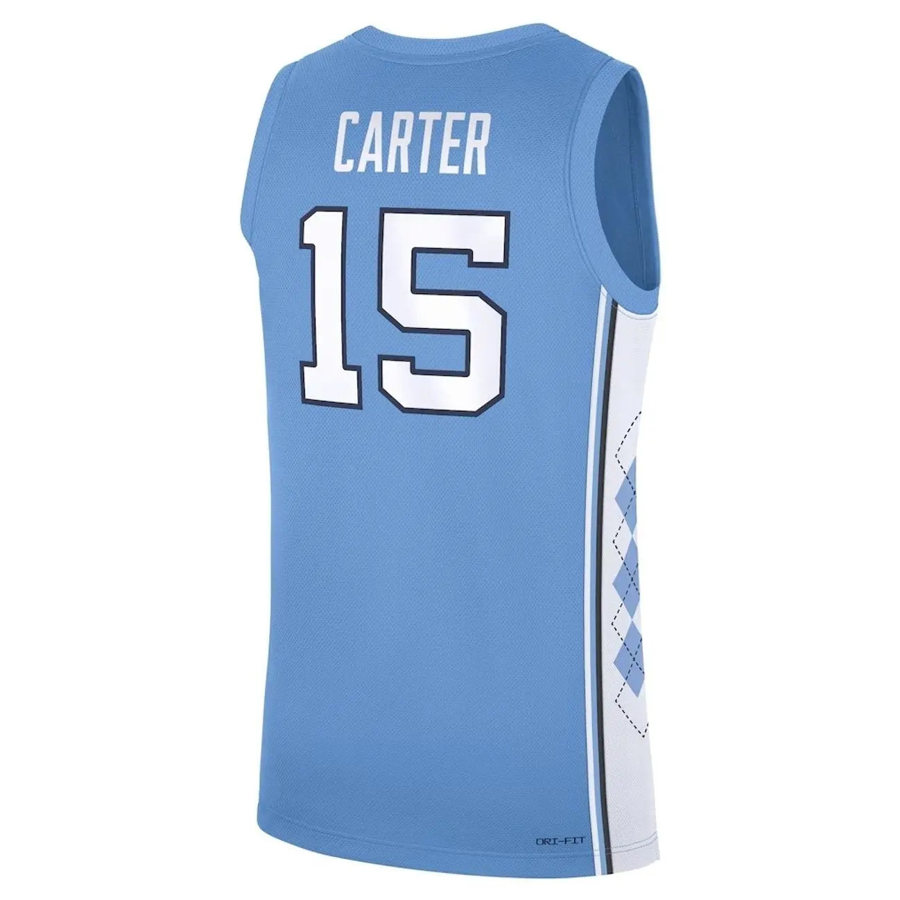 Unisex Basketball #15 Carter North Carolina Tar Heels Team Road Replica Basketball Jersey - Carolina Blue