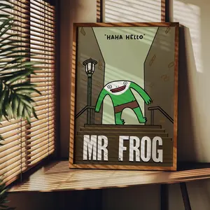 Smiling Friends "Mr Frog" Poster | Wall Art | Funny Cartoon Art Print | Smiling Friends Poster