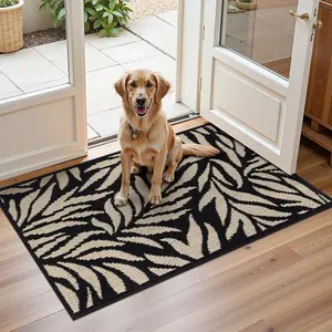 [Deals for You Days] HEBE Flat Weave All-Surface Doormat, Washable Front Door Mat with Low Profile Non-Slip Backing, Super Absorbent, Stain Resistant, Pet-Friendly for Entryway, Kitchen, All-Surface Doormats