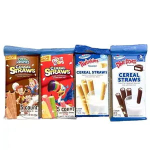 Nestlé Cereal Straws 4 Pack Froot Loops Cocoa Krispies Twinkies DingDong Flavored Snacks for Sipping Milk 5 Count Each Sweet  Wrapped for Freshness Perfect for School Snacks Road Trips or Gift Bundles