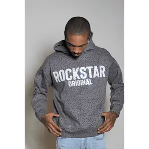 Crystiq Charcoal/White Rhinestone Oversized Hoodie