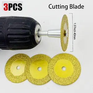 1.5-inch (40mm) PVC pipe cutter, equipped with diamond grinding cutting wheel and handle, suitable for impact wrench and electric drill, diamond stone carving knife, for carving/cutting marble, granite and tiles, rotary tool saw knife chainsaw tools