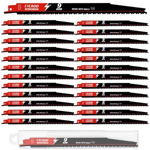 25 Pack 9 in 6/12TPI Reciprocating Saw Blades for Sawzall Blades Nail-Embedded Wood Cutting,M42 Cobalt Blades Replace for for for for Sawzall Blade