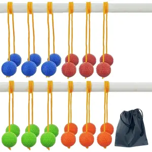 12 Pack Ladder Ball Replacement Balls with Storage Bag for Toss Match (red Blue Orange Green)
