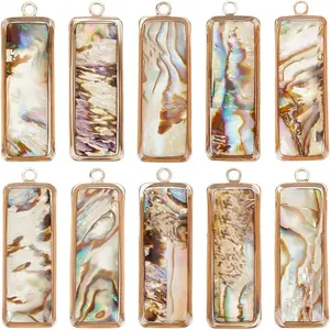 X-BY95  Abalone Shell Charms, Paua Shell Pendant Shell Charms for Jewelry Making
