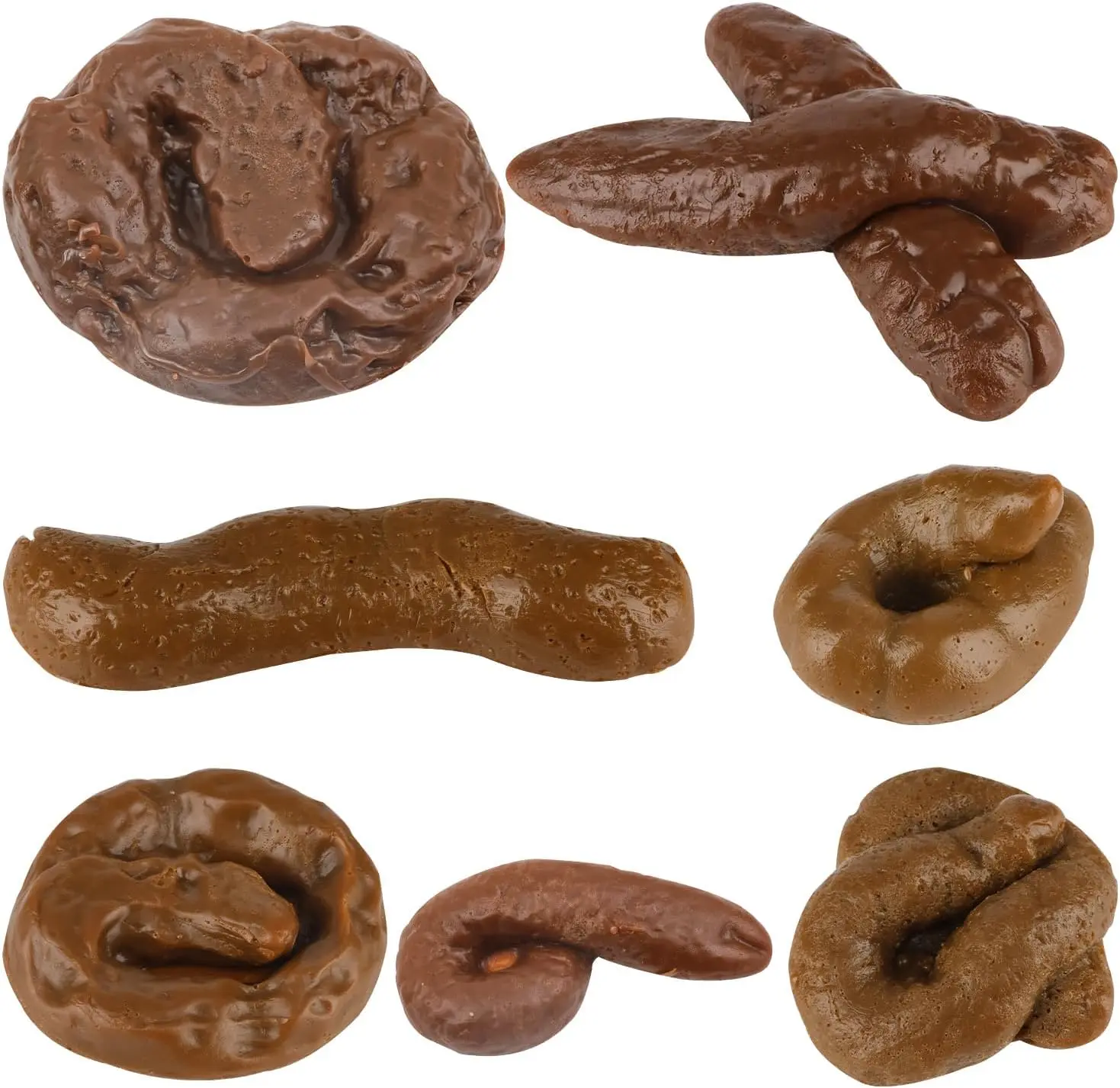 7 Pieces Fake Poo Realistic Fake Turd Prank Lifelike Poo, Fake Dog Poop Joke Toys for Halloween April Fools' Day Prank Party Supplies