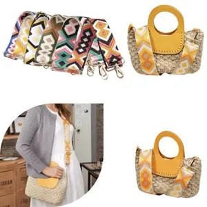 1pc light gold lobster clasp with adjustable shoulder strap—European and American fusion design featuring contrasting color blocks, can be carried by hand or worn crossbody.