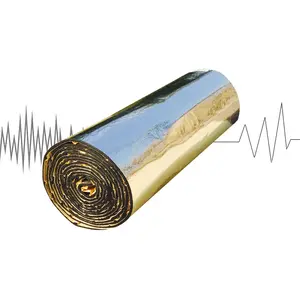 Car Sound Mat Proofing Deadener, 100x50cm 5/10mm Heat Noise Insulation Durable, Closed Cell Aluminum Foil Foam, Hood Deadening Mat Accessory, Easy to Install