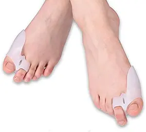 1 Pair Silicone Gel Bunion Toe Corrector Orthotics Straightener Separator Pain