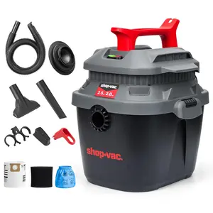 Shop-Vac 2.5 Gallon Portable Wet Dry Vacuum Cleaner, 2.0 Peak HP Compact Shop Vac for Garage, Car, Workshop & Home Use