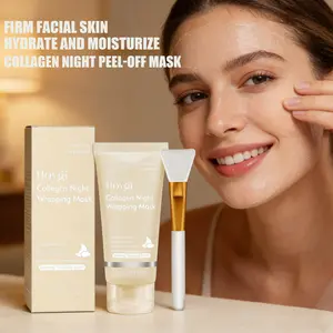 Hoygi Collagen Evening Night Peel-Off Mask, Tightening Facial, Hydrating Moisturizing, Brighten Skin Tone, Gentle Cleansing, Nourishing, Hydrating Moisturize