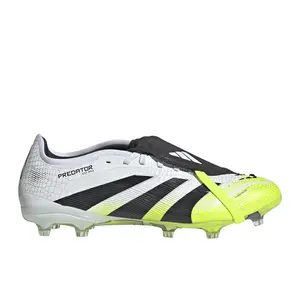 adidas Mens Predator Pro Fold-Over Tongue Firm Ground Soccer Cleats  - White, Yellow