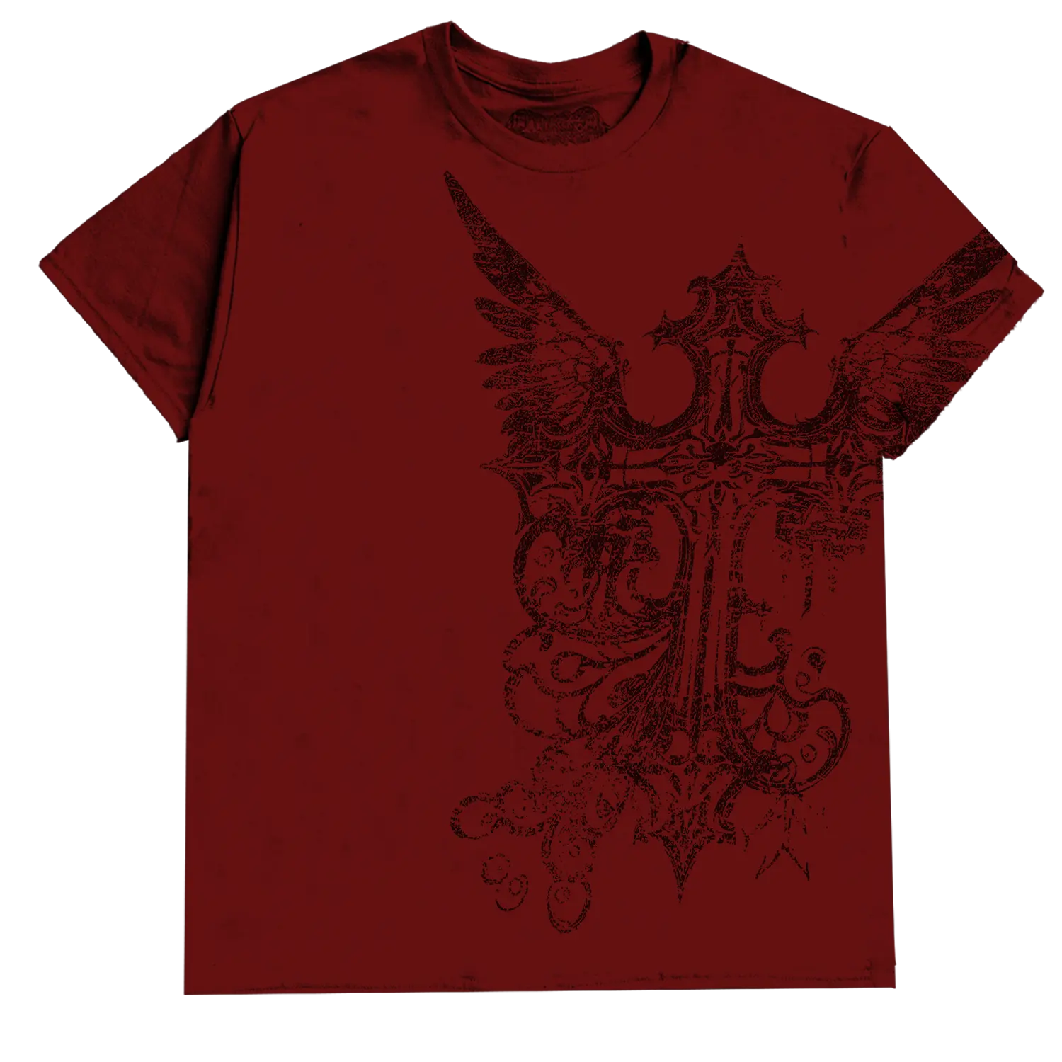 "ENIGMA" T-SHIRT (GARNET RED)