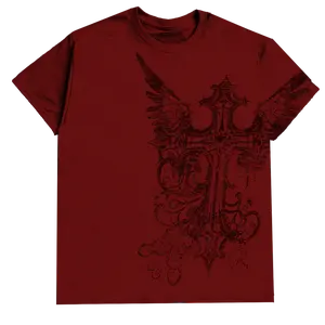 "ENIGMA" T-SHIRT (GARNET RED)