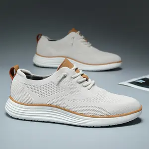 Men's Mesh Casual Dress Shoes for Work Wear,Fashion Oxfords Business Walking Sneakers Comfortable Lightweight Slip on Shoes For Exercise & DailyWear